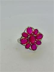 Ruby Lady's Silver & Stone Ring 925 Silver 4.99g